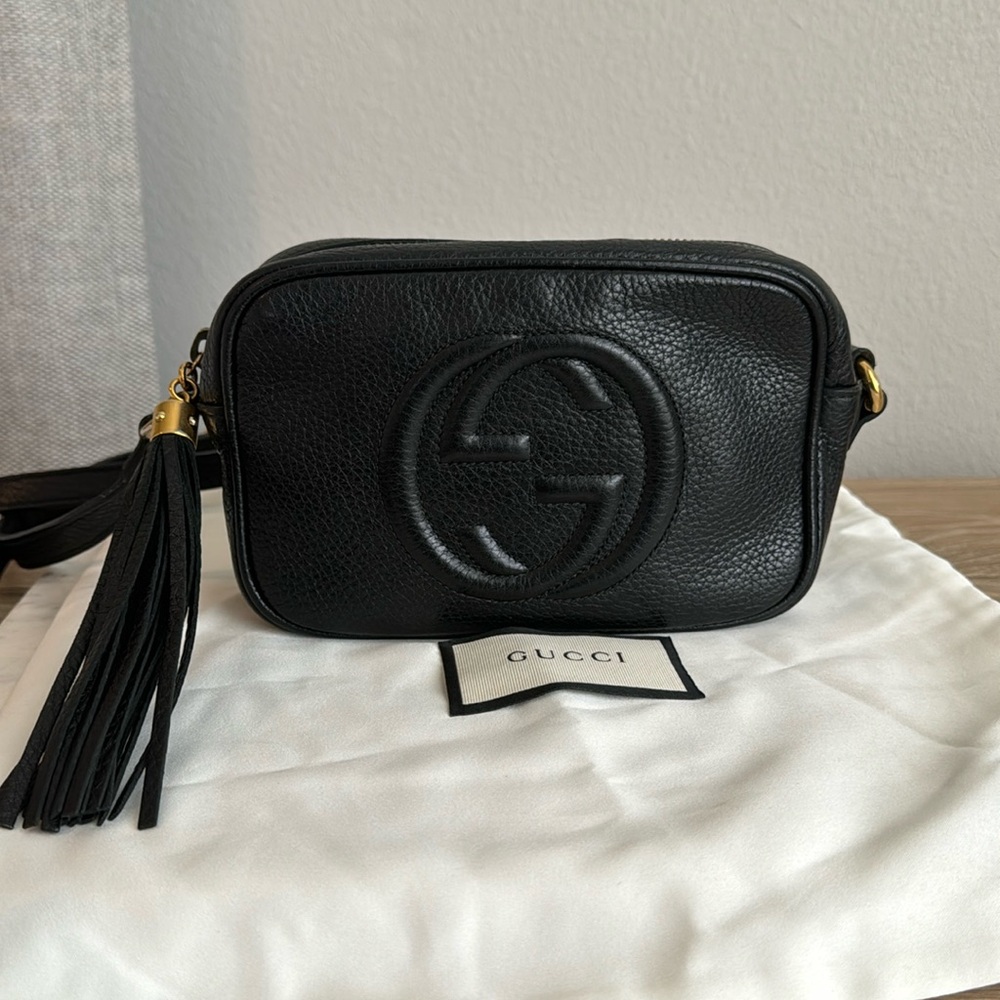 Authentic Gucci Small Soho Disco Bag Black